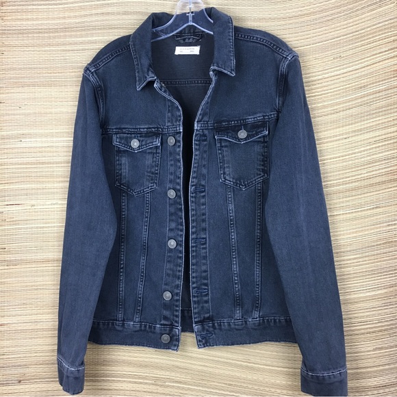 AllSaints Mallaig Denim Jacket Button Up Men’s Jacket Size S - Picture 2 of 11